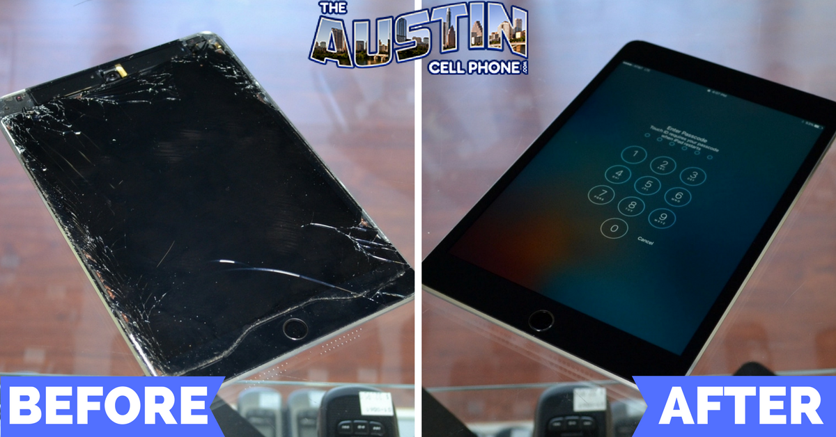 Cracked iPad Screen Repair In Austin Before & After